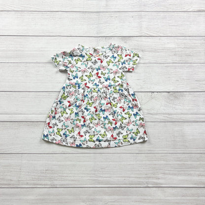 Carter's Baby Girl Butterfly Print Dress Short Sleeve Multicolor 9-12 Months