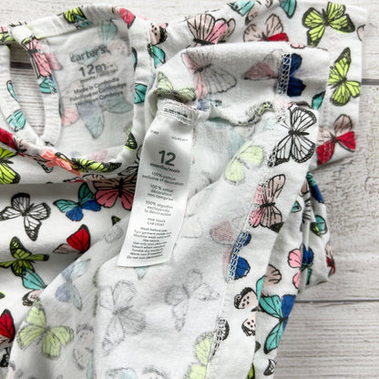 Carter's Baby Girl Butterfly Print Dress Short Sleeve Multicolor 9-12 Months