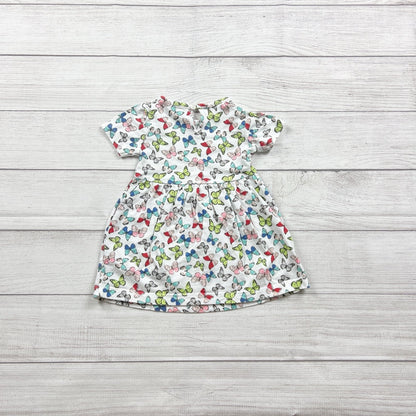Carter's Baby Girl Butterfly Print Dress Short Sleeve Multicolor 9-12 Months