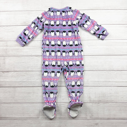 The Children’s Place Penguin Footed Pajamas Fleece Sleeper Zip Up 2T