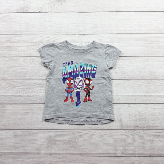 Marvel Spidey and His Amazing Friends Girls Gray Team Amazing T-Shirt Tee 4T