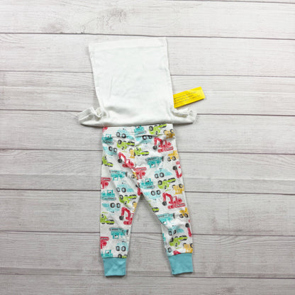 Old Navy Toddler Boys Construction Print Pajama Set NWT 12-18 Months