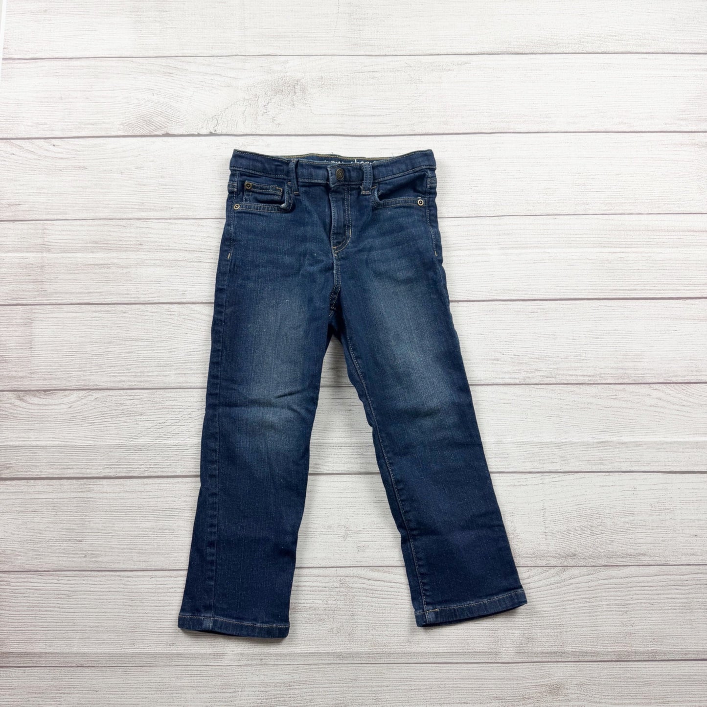 Jumping Beans Straight Fit Boys Jeans Dark Wash Adjustable Waist 4T
