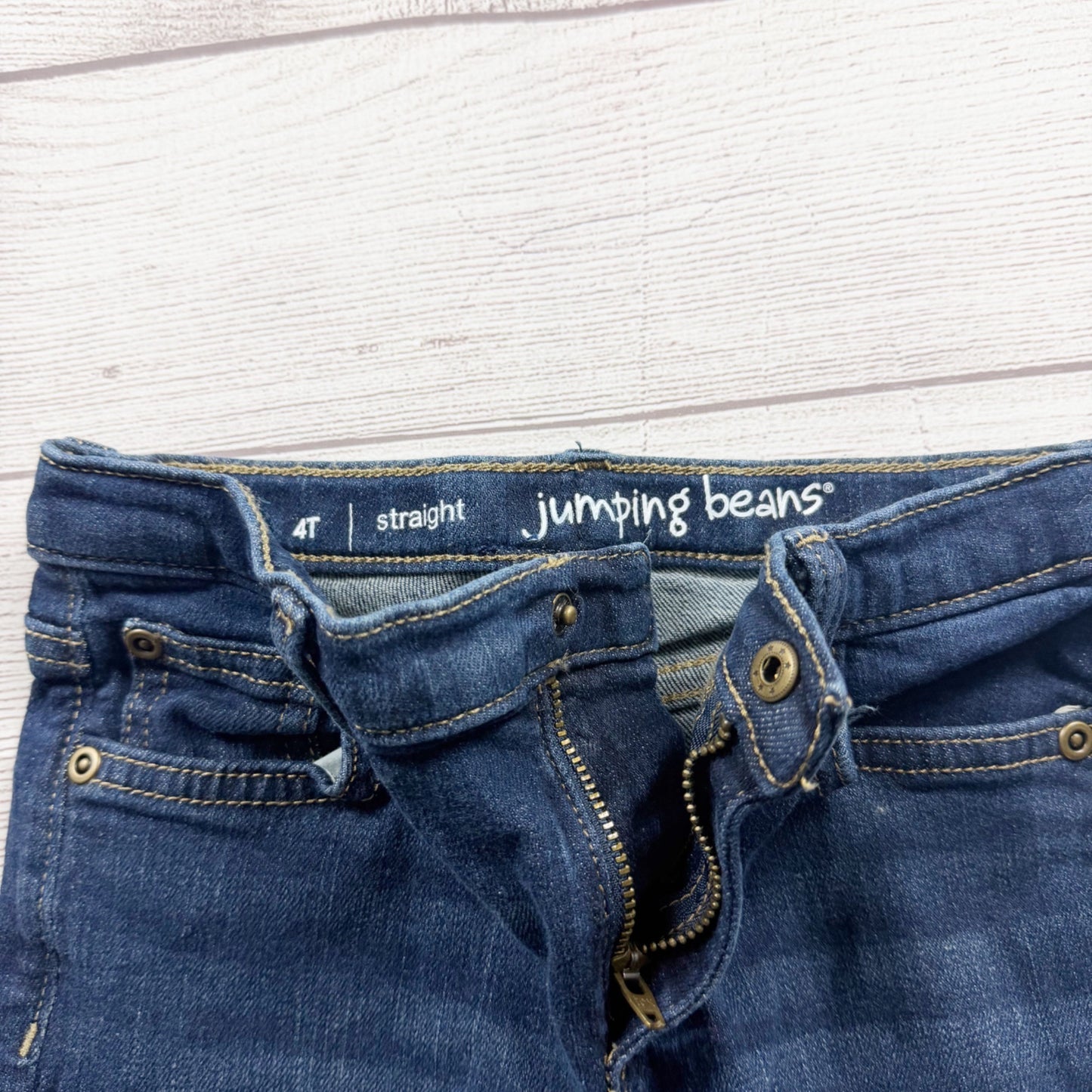 Jumping Beans Straight Fit Boys Jeans Dark Wash Adjustable Waist 4T