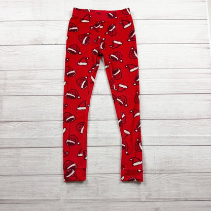 Cat & Jack Kids Christmas Pajama Set Santa Hat Pattern Long Sleeve Pants 8