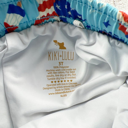 Kiki + Lulu Boys Swim Trunks Patriotic Stars Stripes Quick Dry Board Shorts 3T