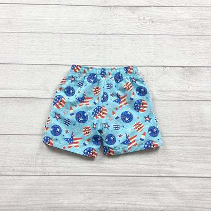 Kiki + Lulu Boys Swim Trunks Patriotic Stars Stripes Quick Dry Board Shorts 3T