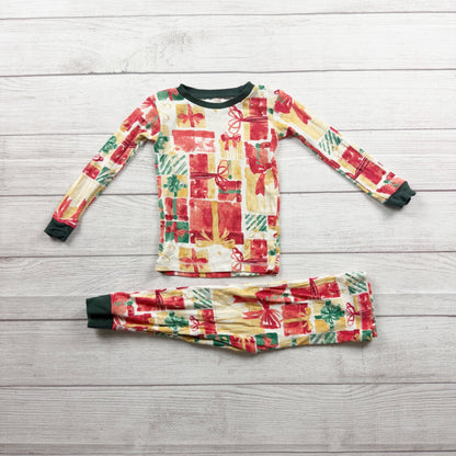 Burts Bees Holiday Pajamas Set Gift Present Print Organic Cotton 18-24 Months