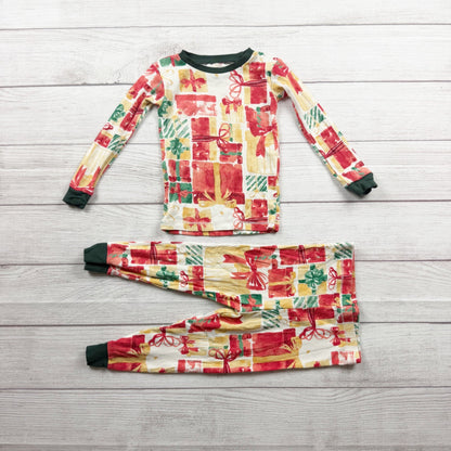 Burts Bees Holiday Pajamas Set Gift Present Print Organic Cotton 18-24 Months