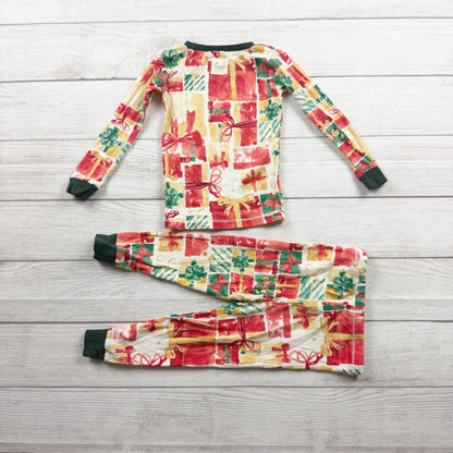 Burts Bees Holiday Pajamas Set Gift Present Print Organic Cotton 18-24 Months