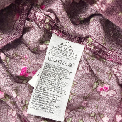Gap Kids Medium Girls Floral Tiered Skirt Purple Pink Elastic Waist M 8-9