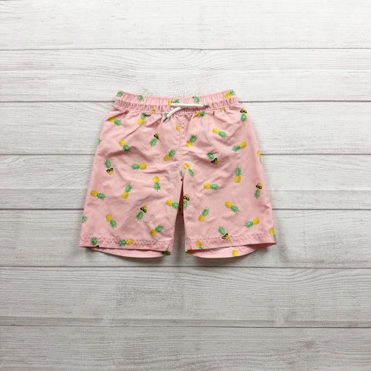 Old Navy Pink Pineapple Print Swim Shorts Trunks Boys 5T