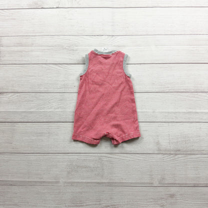 Carter's Baby Sleeveless Romper Stars Stripes Red Blue One Piece 0-3 Months