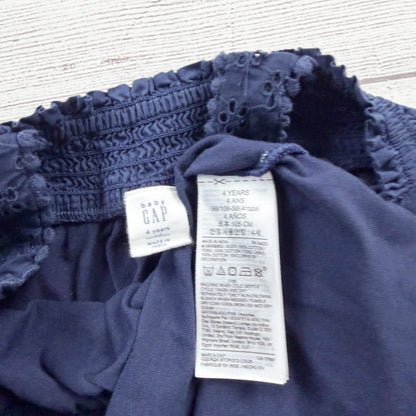 Baby Gap Navy Sundress Girls Eyelet Lace Trim Sleeveless Summer Dress 4T