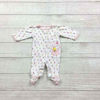 Just One You Carter's Ice Cream Print Footed Infant Sleeper Pajamas 0-3 Months