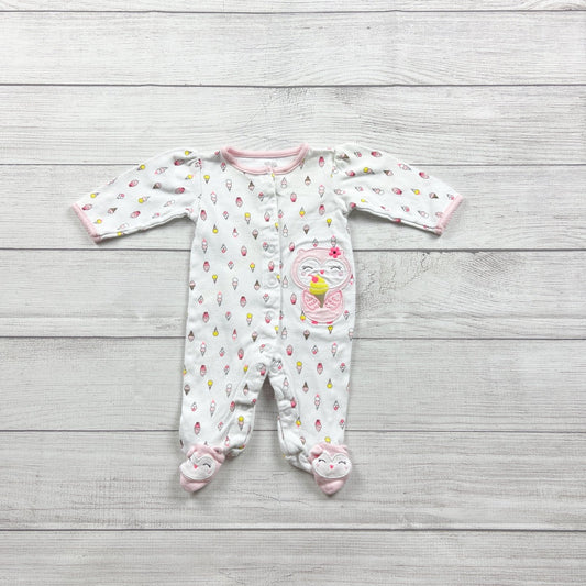 Just One You Carter's Ice Cream Print Footed Infant Sleeper Pajamas 0-3 Months