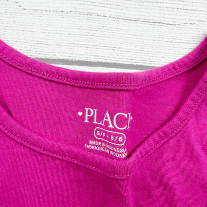 The Children's Place Girls Long Sleeve Pink Skater Dress S 5-6