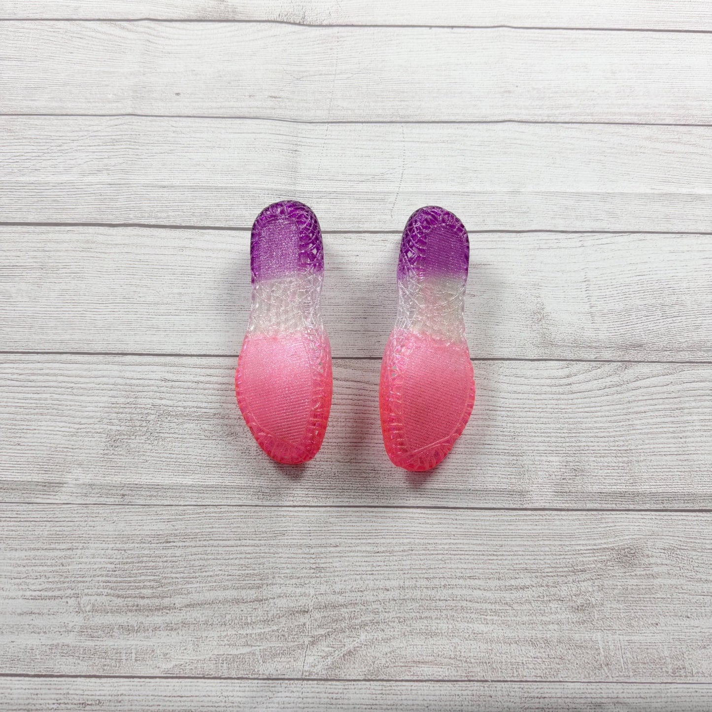Wonder Nation Girls Jelly Flats Glitter Ombre Slip On Shoes Rainbow Insole 13