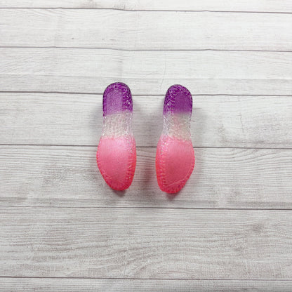 Wonder Nation Girls Jelly Flats Glitter Ombre Slip On Shoes Rainbow Insole 13