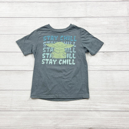 Star Wars Graphic Tee Baby Yoda Stay Chill Design Mad Engine S 6-7
