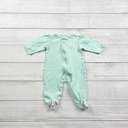 Just One You By Carter's Baby Footed Pajamas Mint Green Long Sleeve 3-6 Months