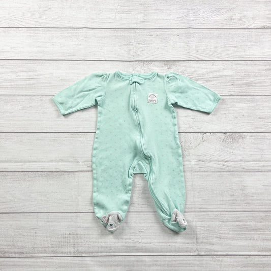 Just One You By Carter's Baby Footed Pajamas Mint Green Long Sleeve 3-6 Months