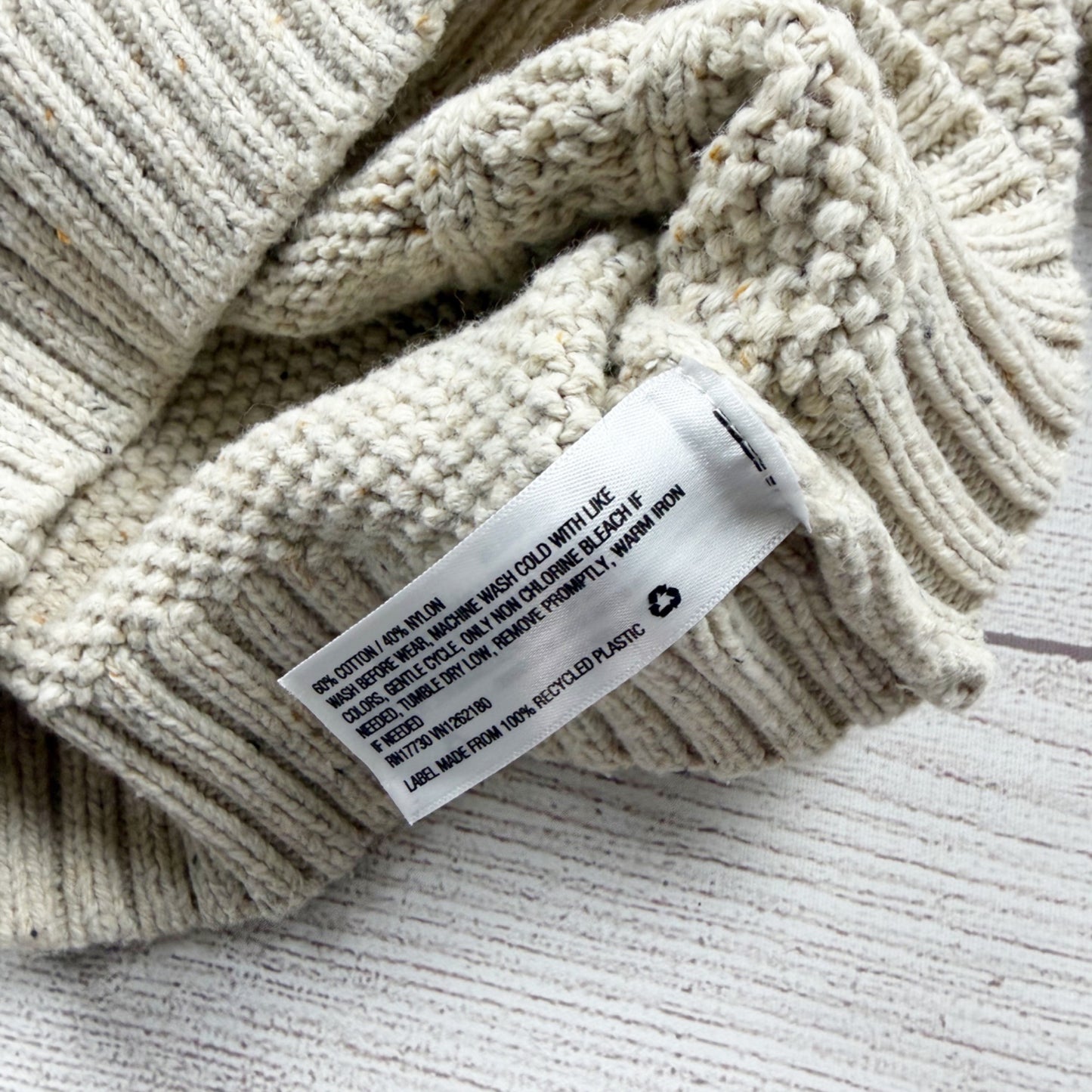 Cat & Jack Toddler Cable Knit Sweater Beige Button-Up 12-18 Months