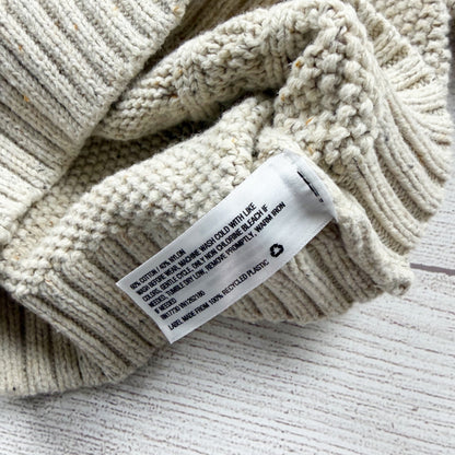 Cat & Jack Toddler Cable Knit Sweater Beige Button-Up 12-18 Months
