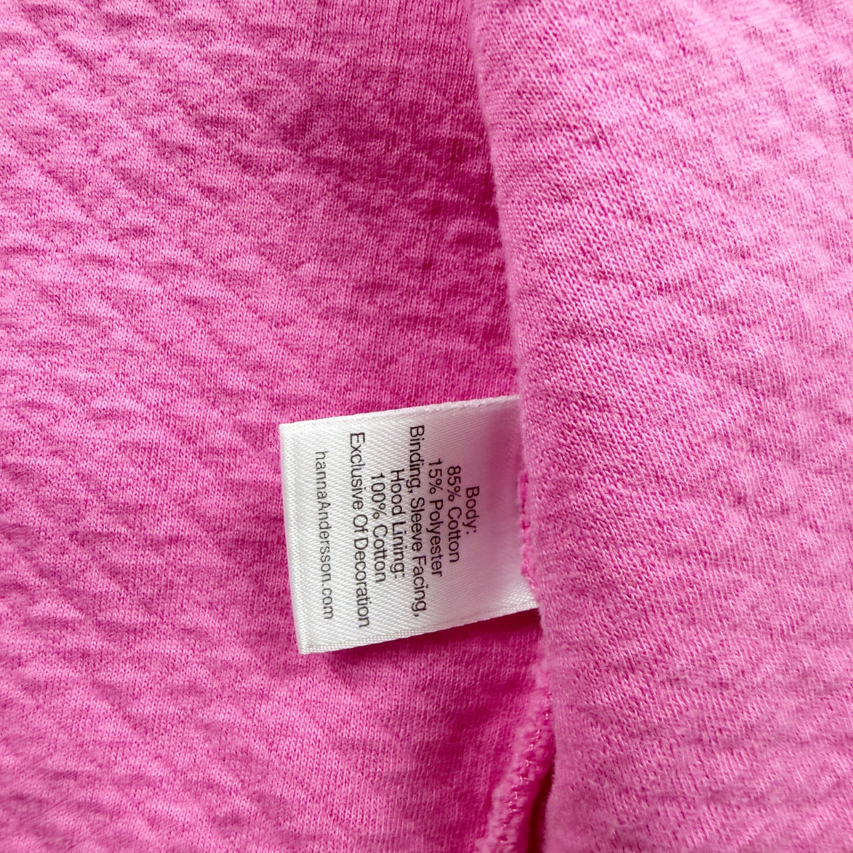 Hanna Andersson Pink Hooded Baby Jacket Soft Cotton Blend 3-6 Months
