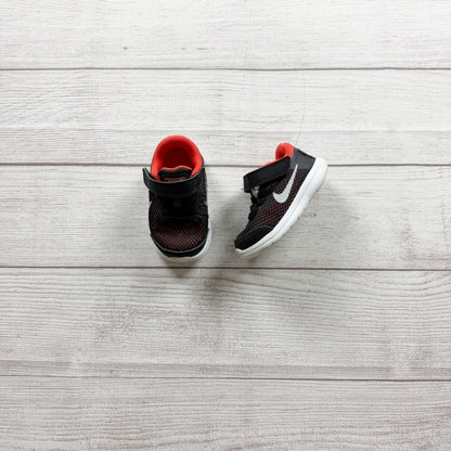 Nike Sneakers Shoes Black Red Lightweight Mesh Strap Athletic US Toddler 4