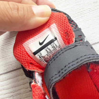 Nike Sneakers Shoes Black Red Lightweight Mesh Strap Athletic US Toddler 4