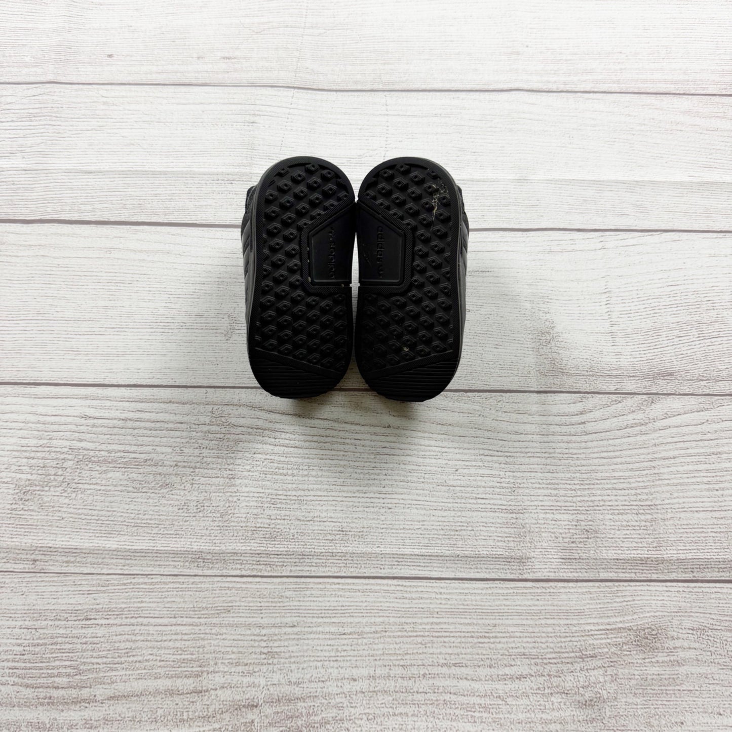 Adidas Kids Unisex Black Slip On Sneakers Toddler Lightweight Rubber Sole 5