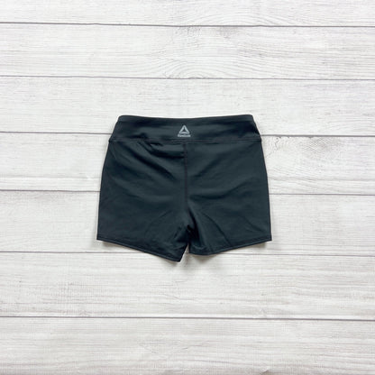 Reebok Girls Black Activewear Athletic Shorts Gym Running Spandex M 10-12