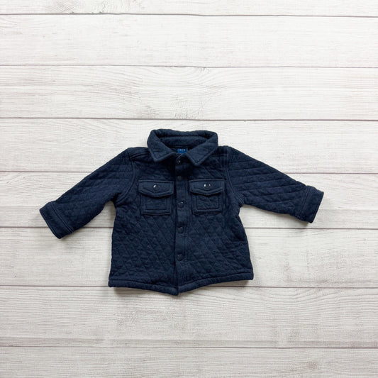 Old Navy Baby Quilted Long Sleeve Jacket Snap Closure Shacket 3-6 Months