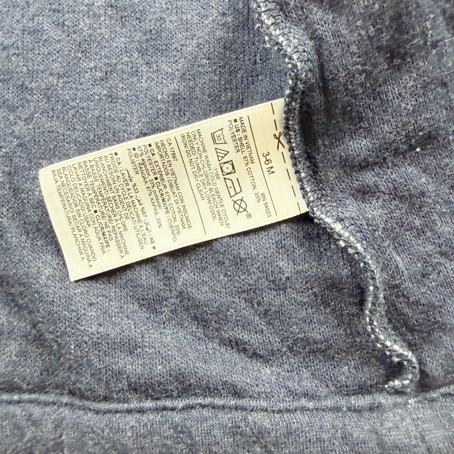 Old Navy Baby Quilted Long Sleeve Jacket Snap Closure Shacket 3-6 Months