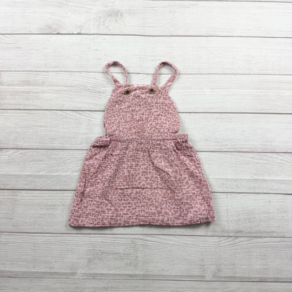 Jessica Simpson Toddler Girl Dress Animal Print Jumper Sleeveless Pinafore 4T