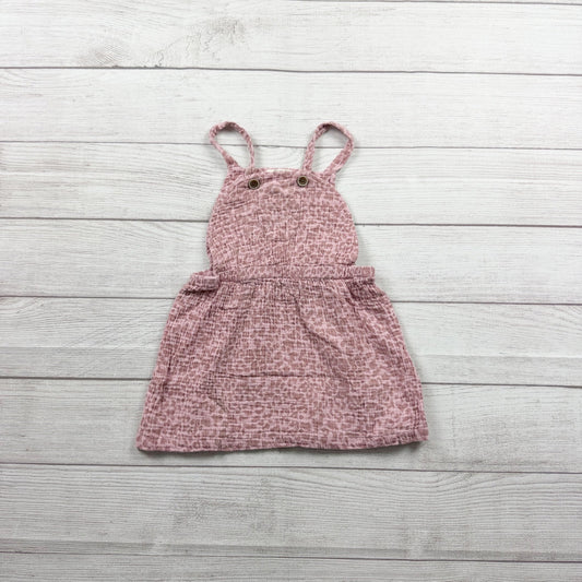 Jessica Simpson Toddler Girl Dress Animal Print Jumper Sleeveless Pinafore 4T