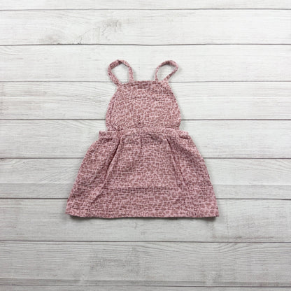 Jessica Simpson Toddler Girl Dress Animal Print Jumper Sleeveless Pinafore 4T