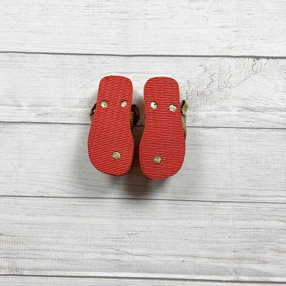 Havaianas Wonder Woman Flip Flops Red Gold Kids Sandals 9-10