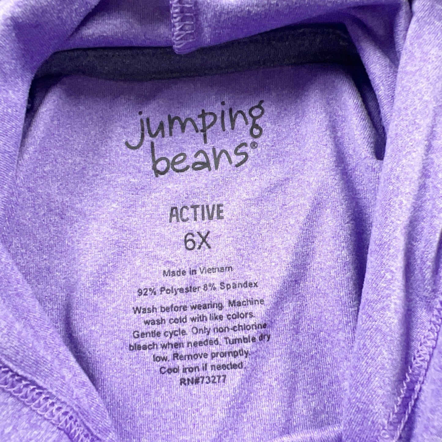 Jumping Beans Kids Active Hoodie Purple Spandex Blend Lightweight 6X