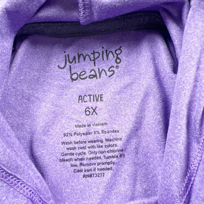 Jumping Beans Kids Active Hoodie Purple Spandex Blend Lightweight 6X