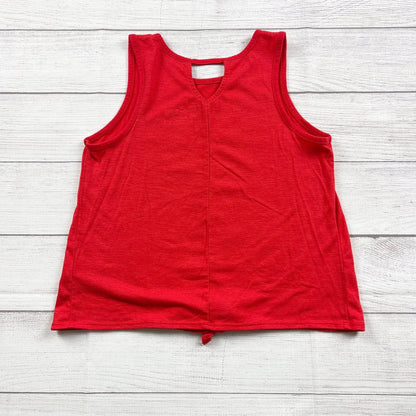 Mudd Girls Tank Top Boho Red Elephant Graphic Tie Front Sleeveless XL 14-16