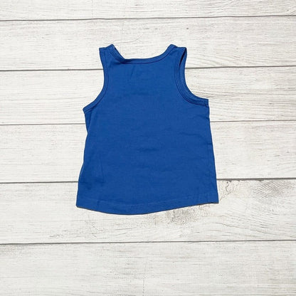 Cat & Jack Glitter Tank Top Toddler Girls Sleeveless Shark Summer 12-18 Months