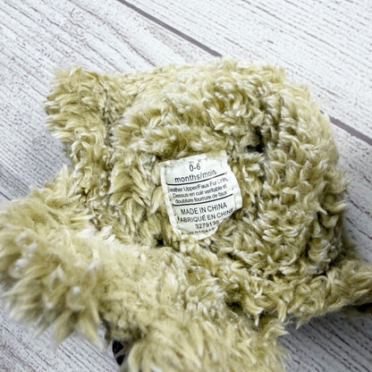 Robeez Baby Booties Brown Leather Moccasins Faux Fur Lined Soft Sole 0-6 Months