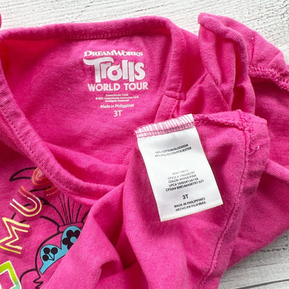 DreamWorks Trolls World Tour Shirt Flutter Tee “Music Brings Us Together” 3T