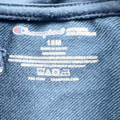 Champion Toddler Navy Blue Full Zip Hoodie Logo Number Graphic 12-18 Months