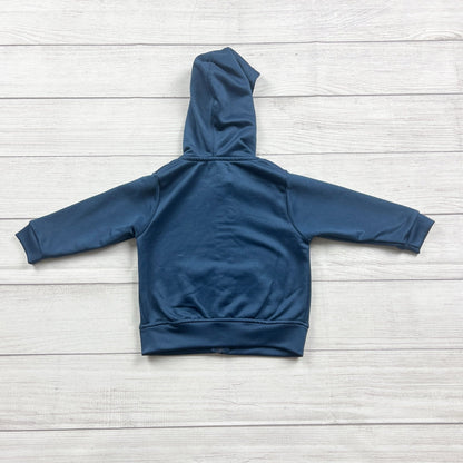 Champion Toddler Navy Blue Full Zip Hoodie Logo Number Graphic 12-18 Months