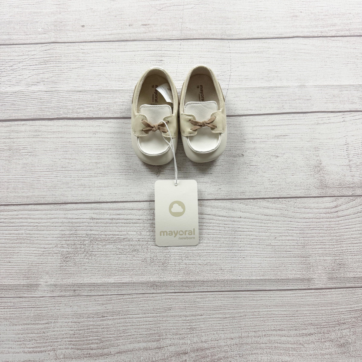 Mayoral Moccasin Loafer Style Baby Shoes Beige Brown Soft Sole NWT EU 19 US 3