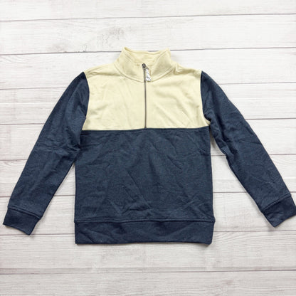 J.Crew Crewcuts Boys 1/4 Zip Pullover Colorblock Sweatshirt NWT L 10-11