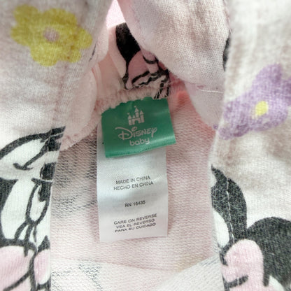 Disney Baby Minnie Mouse 3 Piece Outfit Set Bodysuit Overalls Hat 6-9 Months